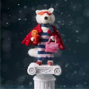 NWT ROME FOX FELT ORNAMENT 2024 Travel Collection Anthro